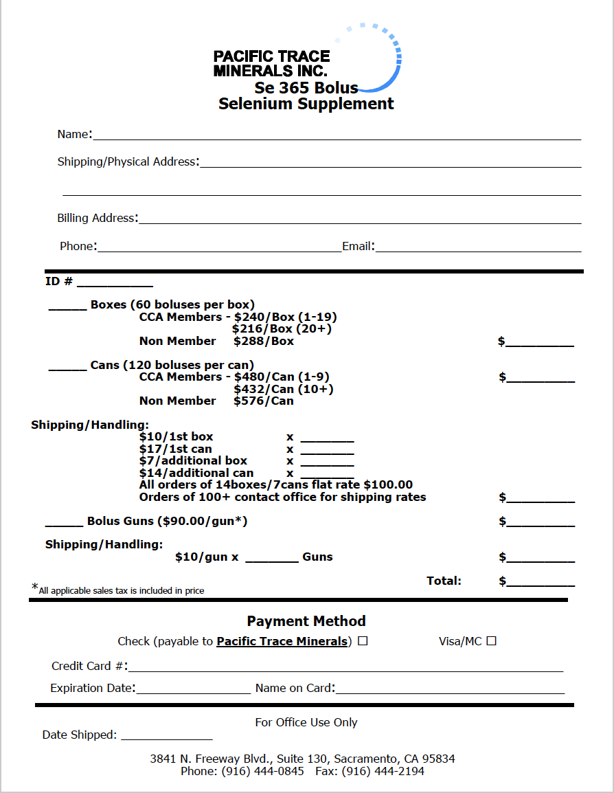 order form