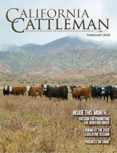 Hereford cattle on the cover of the February California Cattleman