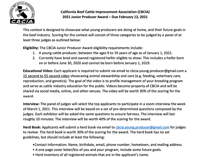 CBCIA 2021 Junior Producer Award – Due February 12, 2021